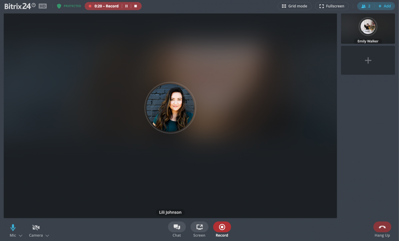 Video calls recording in Bitrix24 app